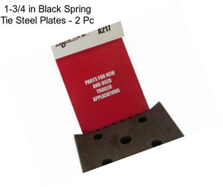 1-3/4 in Black Spring Tie Steel Plates - 2 Pc
