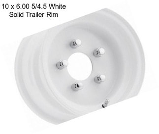 10 x 6.00 5/4.5 White Solid Trailer Rim