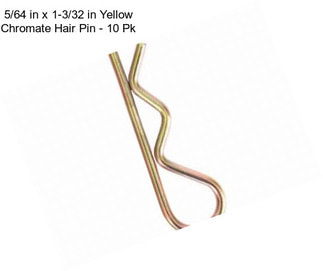 5/64 in x 1-3/32 in Yellow Chromate Hair Pin - 10 Pk