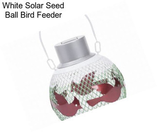 White Solar Seed Ball Bird Feeder