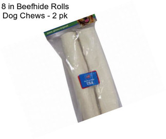 8 in Beefhide Rolls Dog Chews - 2 pk