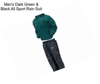 Men\'s Dark Green & Black All Sport Rain Suit