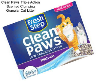 Clean Paws Triple Action Scented Clumping Granular Cat Litter