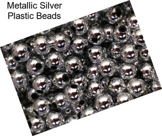 Metallic Silver Plastic Beads