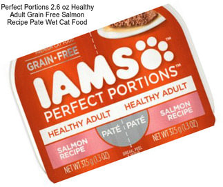 Perfect Portions 2.6 oz Healthy Adult Grain Free Salmon Recipe Pate Wet Cat Food