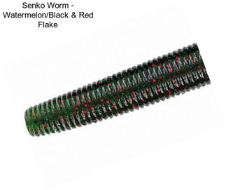 Senko Worm - Watermelon/Black & Red Flake