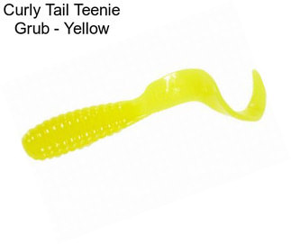 Curly Tail Teenie Grub - Yellow