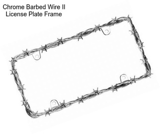 Chrome Barbed Wire II License Plate Frame