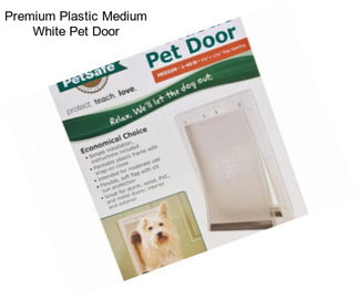 Premium Plastic Medium White Pet Door