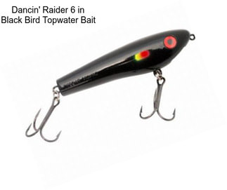 Dancin\' Raider 6 in Black Bird Topwater Bait