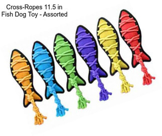 Cross-Ropes 11.5 in Fish Dog Toy - Assorted