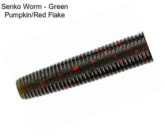 Senko Worm - Green Pumpkin/Red Flake
