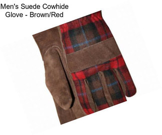 Men\'s Suede Cowhide Glove - Brown/Red