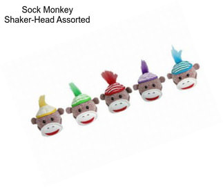 Sock Monkey Shaker-Head Assorted