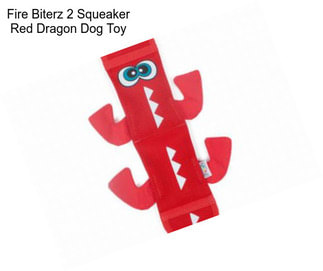 Fire Biterz 2 Squeaker Red Dragon Dog Toy