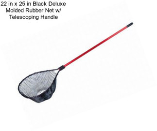 22 in x 25 in Black Deluxe Molded Rubber Net w/ Telescoping Handle