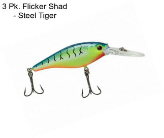 3 Pk. Flicker Shad - Steel Tiger