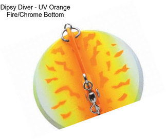 Dipsy Diver - UV Orange Fire/Chrome Bottom