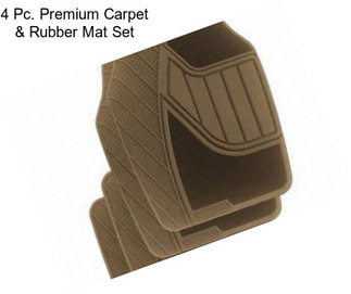 4 Pc. Premium Carpet & Rubber Mat Set