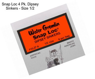 Snap Loc 4 Pk. Dipsey Sinkers - Size 1/2
