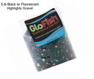 5 lb Black w/ Fluorescent Highlights Gravel