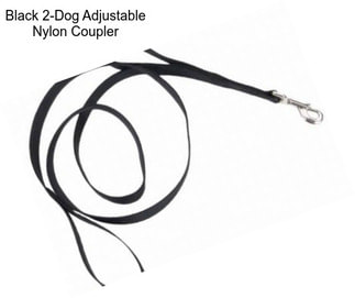 Black 2-Dog Adjustable Nylon Coupler