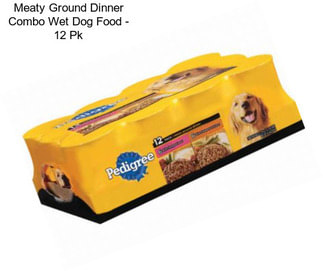Meaty Ground Dinner Combo Wet Dog Food - 12 Pk