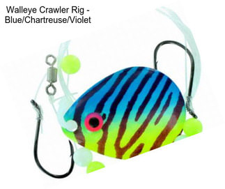 Walleye Crawler Rig - Blue/Chartreuse/Violet