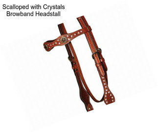 Scalloped with Crystals Browband Headstall