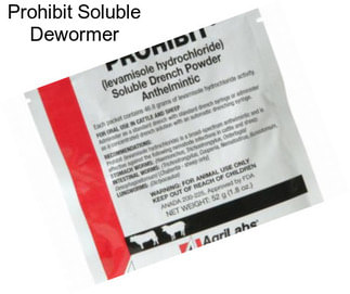 Prohibit Soluble Dewormer