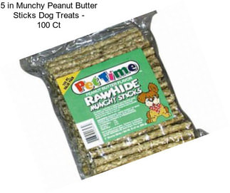 5 in Munchy Peanut Butter Sticks Dog Treats - 100 Ct
