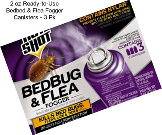 2 oz Ready-to-Use Bedbed & Flea Fogger Canisters - 3 Pk