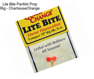 Lite Bite Panfish Prop Rig - Chartreuse/Orange