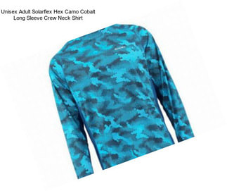 Unisex Adult Solarflex Hex Camo Cobalt Long Sleeve Crew Neck Shirt