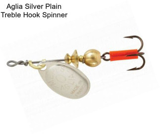 Aglia Silver Plain Treble Hook Spinner
