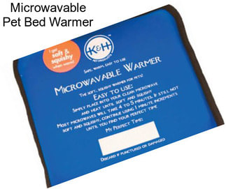 Microwavable Pet Bed Warmer
