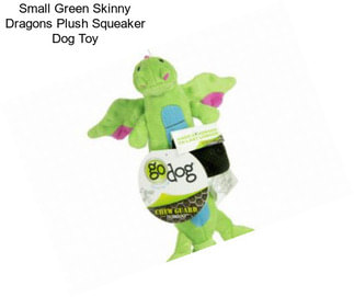 Small Green Skinny Dragons Plush Squeaker Dog Toy