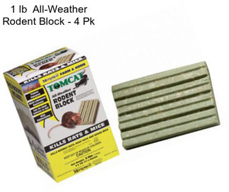 1 lb  All-Weather Rodent Block - 4 Pk
