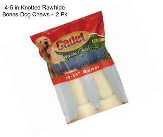 4-5 in Knotted Rawhide Bones Dog Chews - 2 Pk