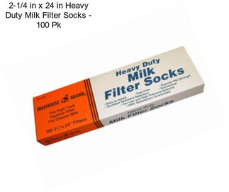 2-1/4 in x 24 in Heavy Duty Milk Filter Socks - 100 Pk