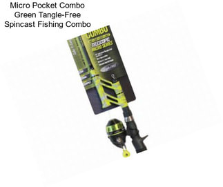 Micro Pocket Combo Green Tangle-Free Spincast Fishing Combo