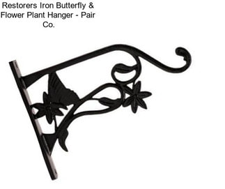 Restorers Iron Butterfly & Flower Plant Hanger - Pair  Co.