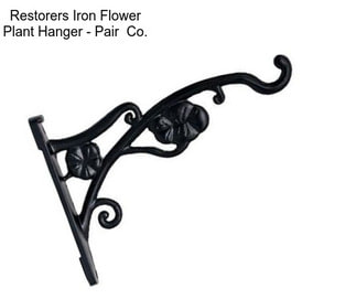 Restorers Iron Flower Plant Hanger - Pair  Co.