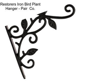 Restorers Iron Bird Plant Hanger - Pair  Co.