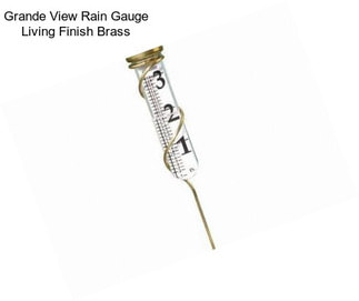 Grande View Rain Gauge Living Finish Brass