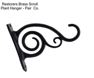 Restorers Brass Scroll Plant Hanger - Pair  Co.