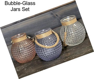 Bubble-Glass Jars Set