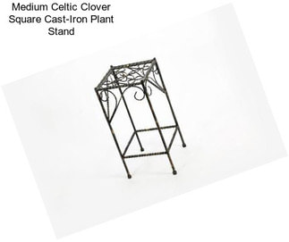 Medium Celtic Clover Square Cast-Iron Plant Stand