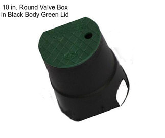 10 in. Round Valve Box in Black Body Green Lid