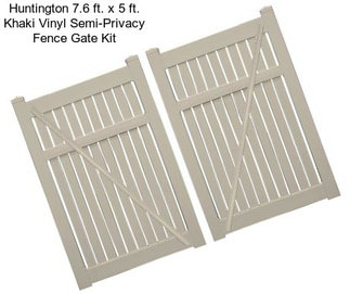 Huntington 7.6 ft. x 5 ft. Khaki Vinyl Semi-Privacy Fence Gate Kit